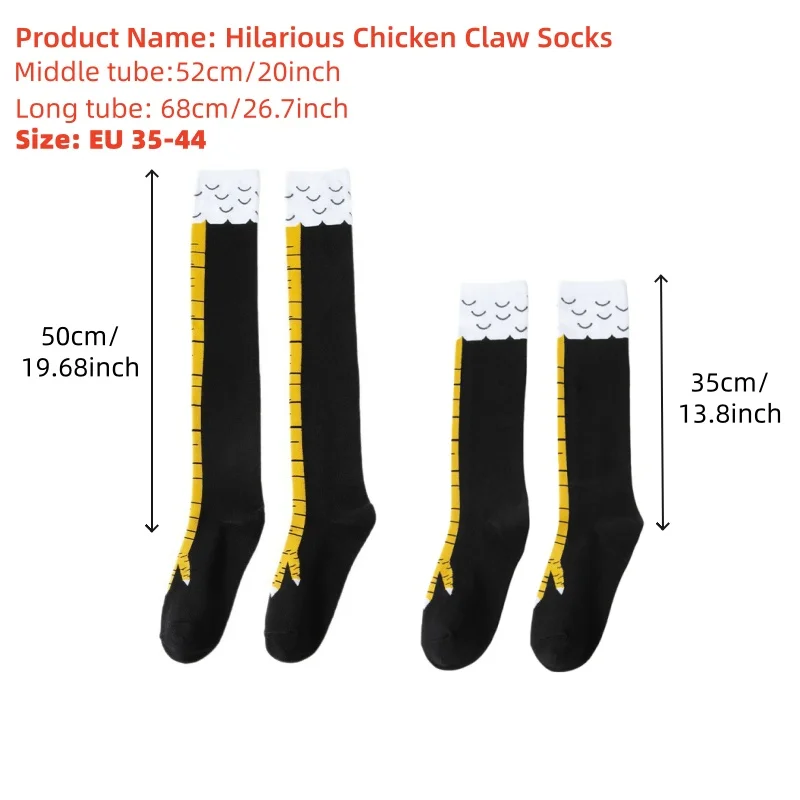 Lustige Crazy Chicken Feet Socken Unisex – Neuheit Kniestrümpfe Lustiges Geschenk – Detail 2