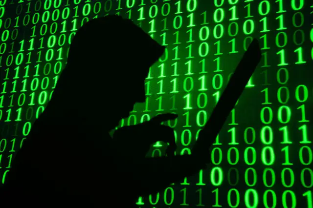 Computerhacker op binair code achtergrondbeeld ZIJDE POSTER Wandkunst Huis Decoratief schilderij