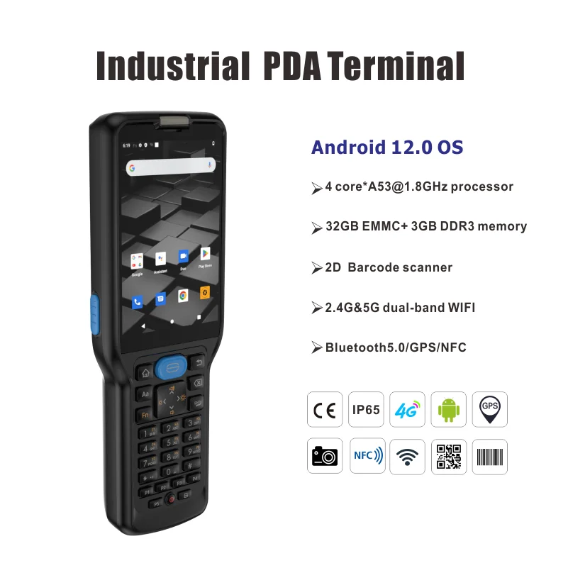 Rugged PDA Handheld Mobile Computer Terminal with Long Distance Barcode Reader Optional