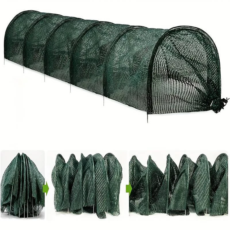 Protection de serre Portable contre la chaleur du soleil, couverture de filet d'ombrage pour Tunnel de jardin avec technologie à dégagement rapide, couvertures de rangées pour plantes