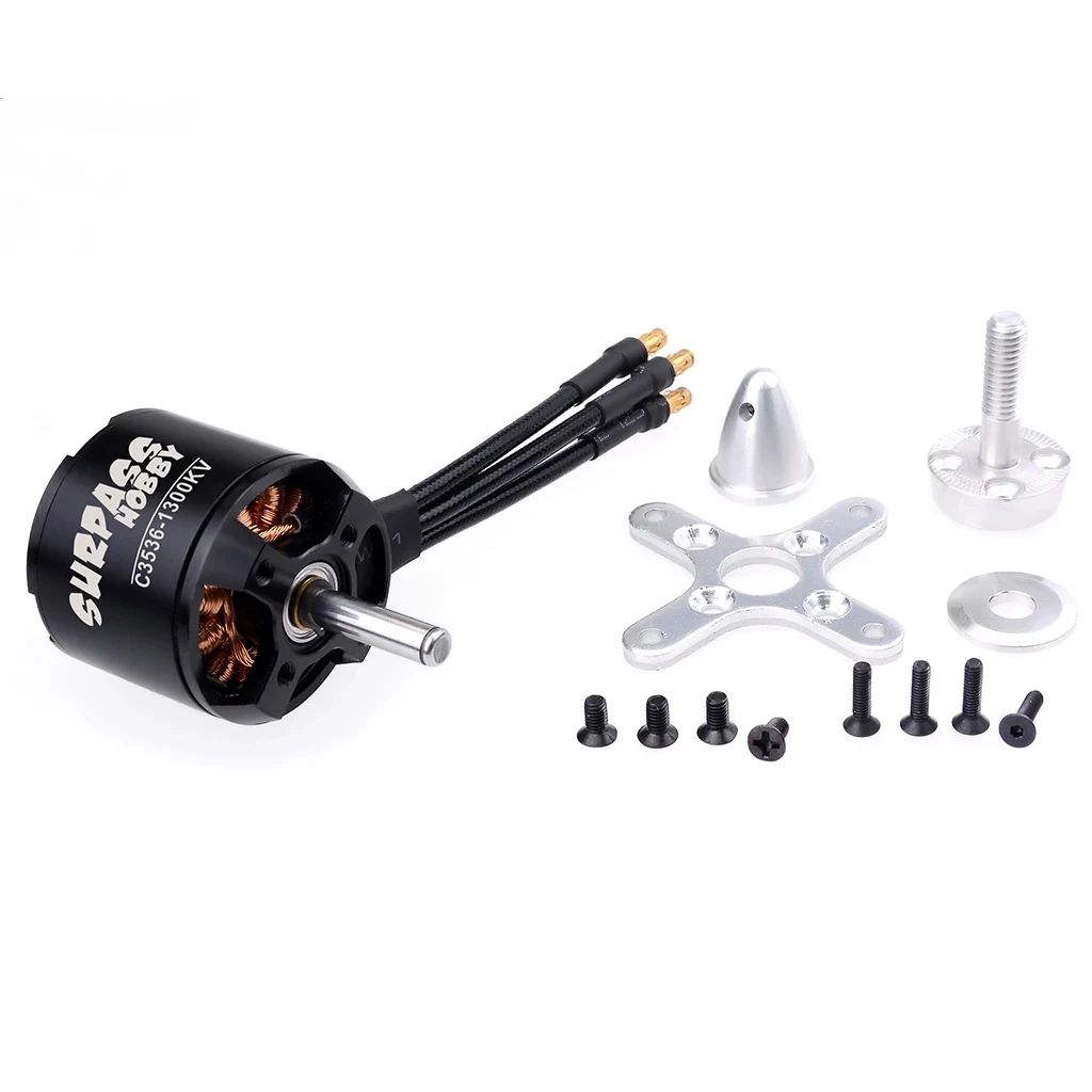 SURPASS HOBBY 2814 C3536 910KV 1050KV 1300KV 1500KV 14 Pole High Torque Brushless Motor for Airplane Fixed-wing Glider Aircraft