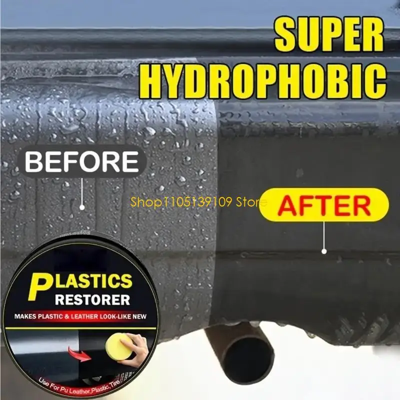Motorcycle Interior Wax Includes Applicator Plastic Surfaces Restoration Wax set