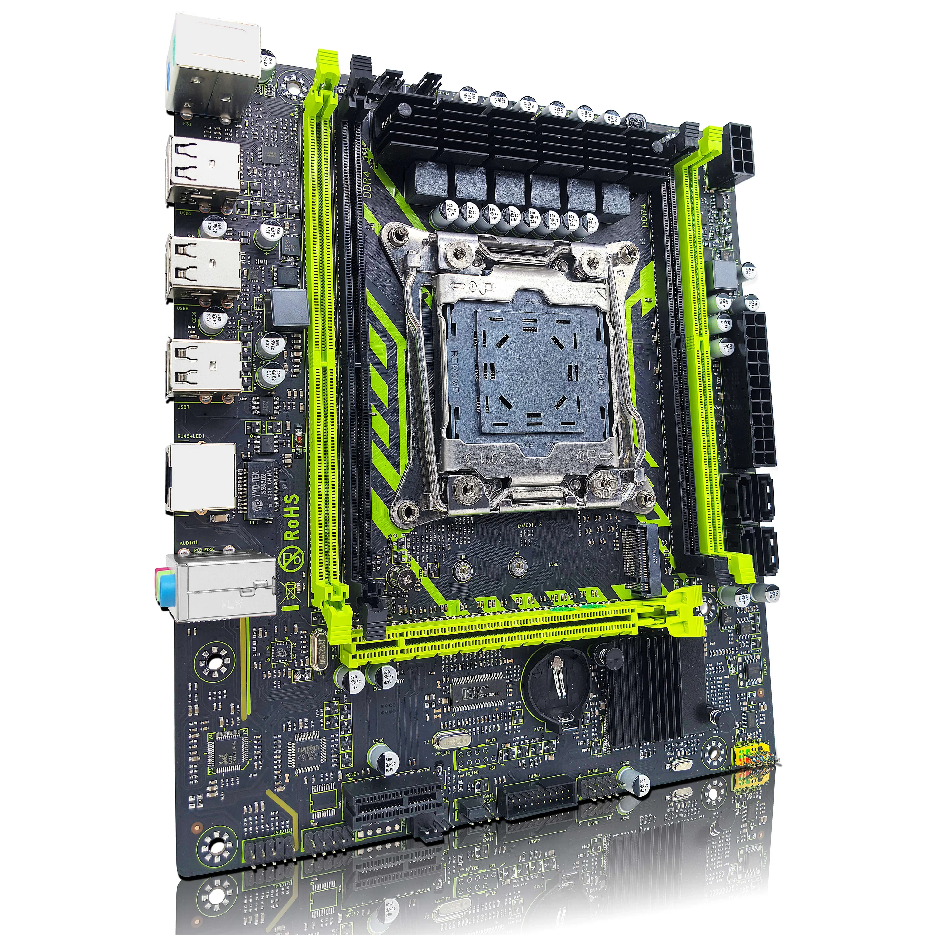 قاعدة Juego de placa ZSUS X99-8D4 con LGA2011-3 Xeon E5 2650 V4 CPU DDR4 16GB (1*16GB) 2133MHZ ميموري رام NVME M.2 SATA