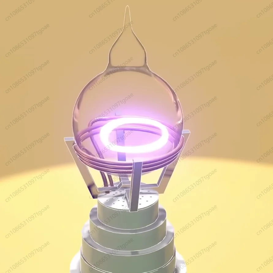 Neon Ring Discharge Glass Sphere Electrodeless Gas Light Globe With Circuit Board For DIY  Coil Science Teaching Demo