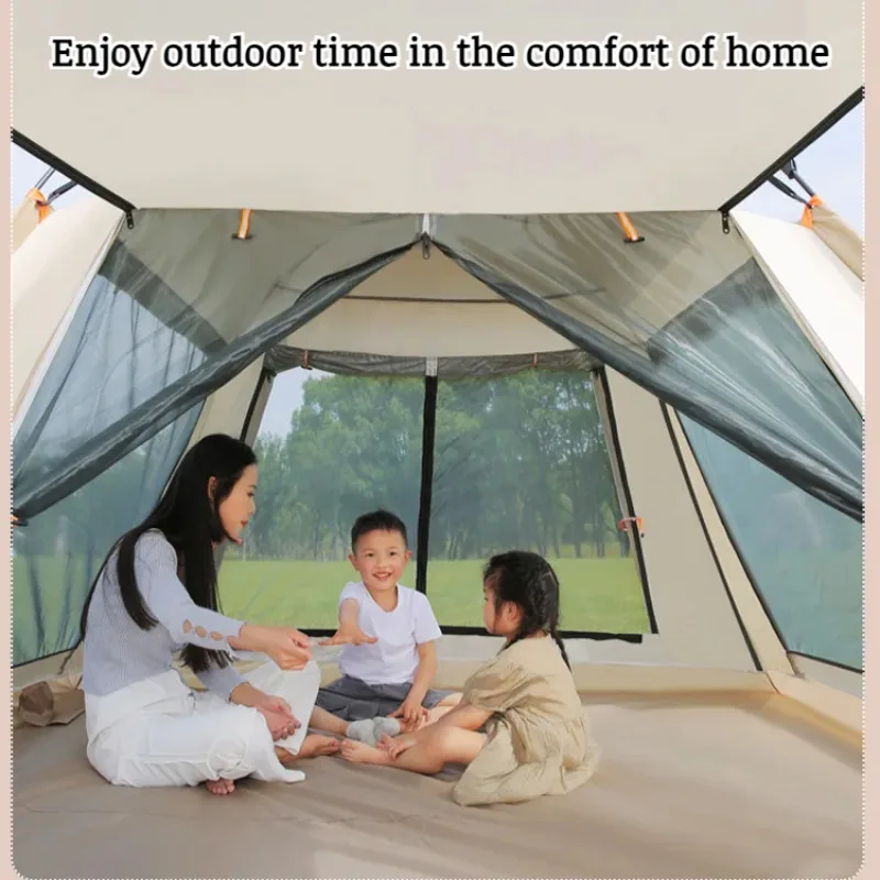 Portable Fully Automatic Quick Opening Tent Outdoor Camping Thickening Foldable Tent Beach Park Folding Oxford Waterproof Tent image 4