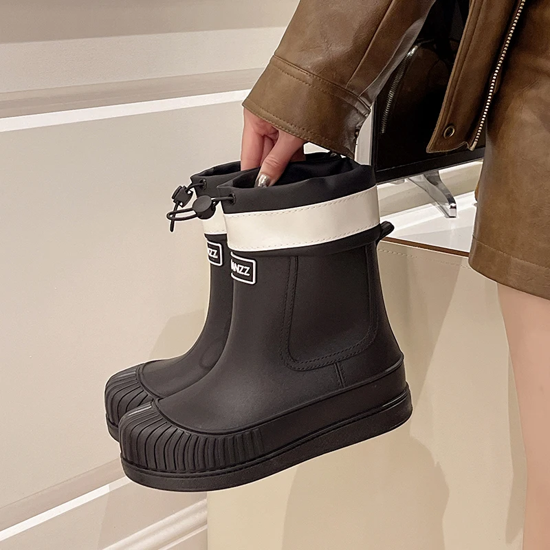 

Женские противоскользящие мягкие резиновые сапоги с резинкой, удобная непромокаемая обувь, уличные походные резиновые сапоги для дождливых дней, кемпинга