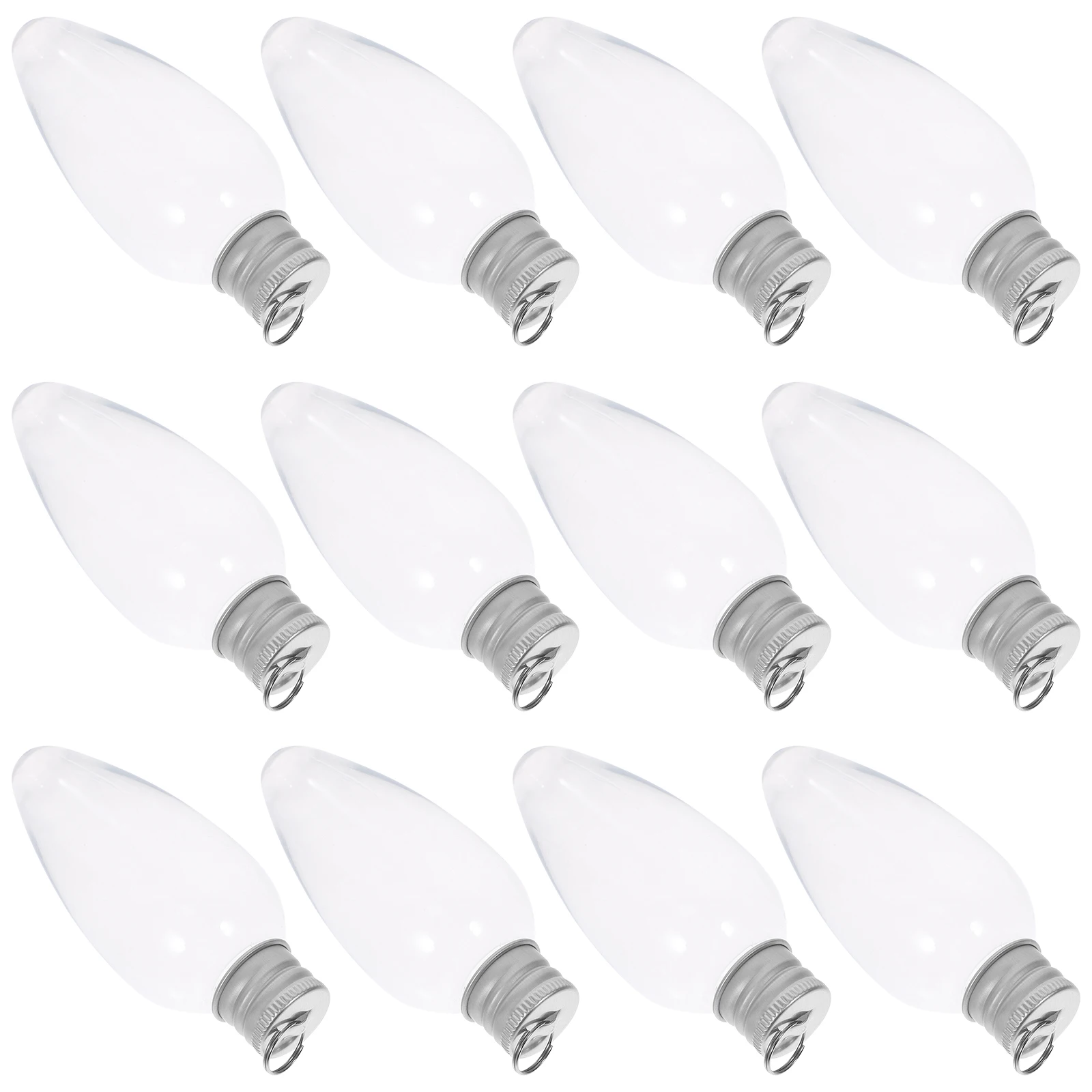 

12pcs Candy Bottles Bulb Shape 35Ml Party Favor Containers Wedding Christmas Decorations Candy Packaging Box Banquet Party