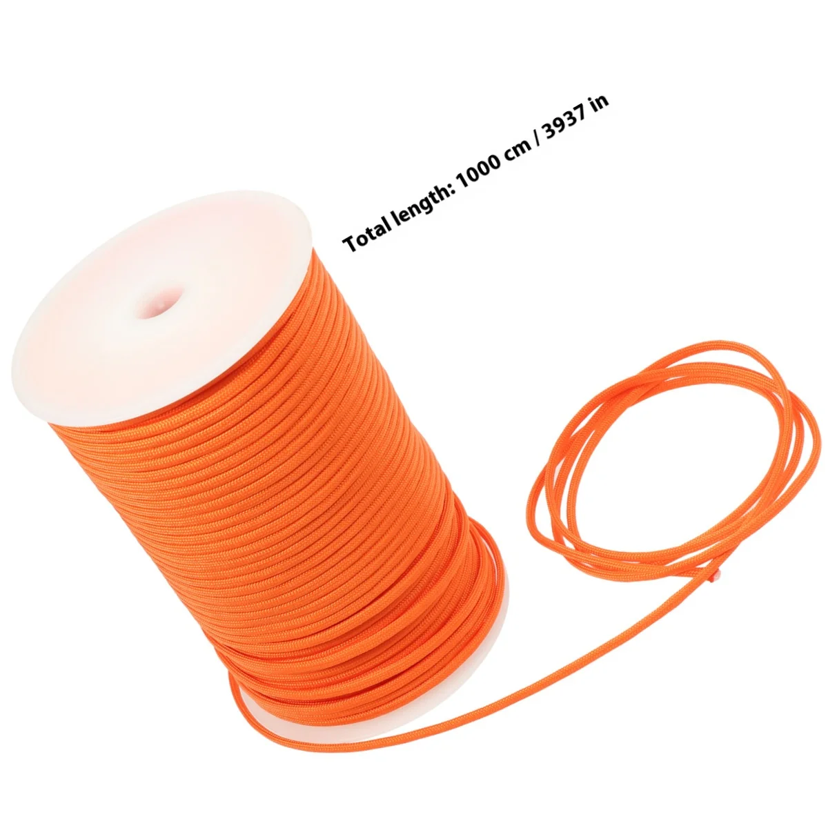 Tienda de campaña de 100M, 4Mm, resistente a la abrasión para acampar, escalar, supervivencia al aire libre, cuerda de Paracord, cuerda de escalada naranja