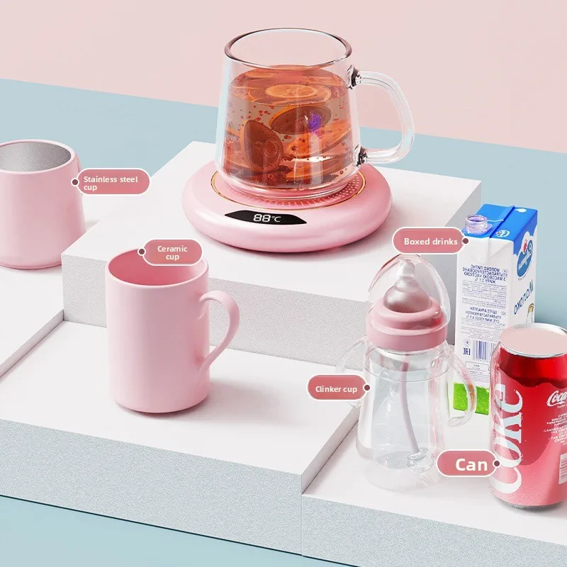 Mini scaldatazze USB portatile sottobicchiere riscaldante per tazza da caffè piastra riscaldante termostatica intelligente riscaldatore per riscaldamento acqua tè al latte