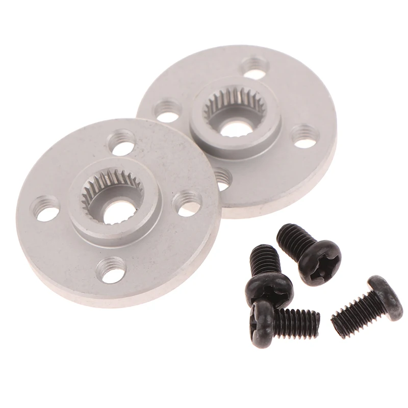 5Pcs Aluminum Alloy 25T Servo Horn Disc – Steering Gear Stent for MG995/MG996R Servo, RC Robot Car Motor Arm Connector (Round Ty