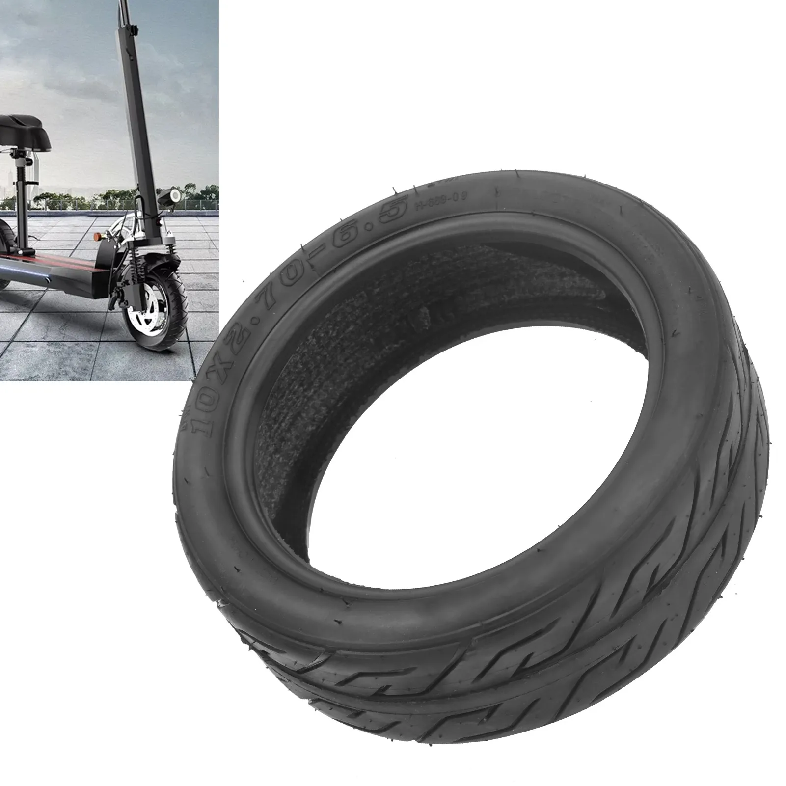 

Electric Scooter Tire Cover 10x2.70-6.5 Vacuum Rubber Wheel for Balance Scooter 10 Inch