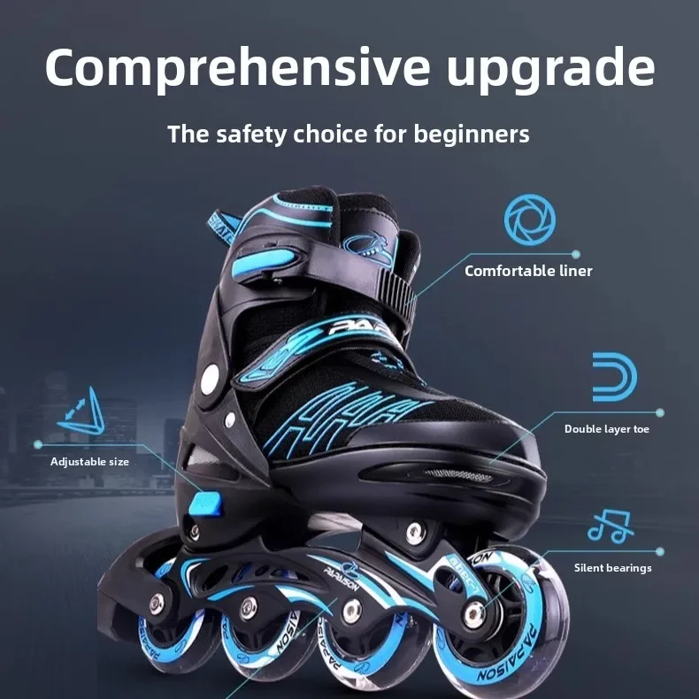 New Skates, beginner adult boys and girls full flash skating roller skates professional children's roller skates