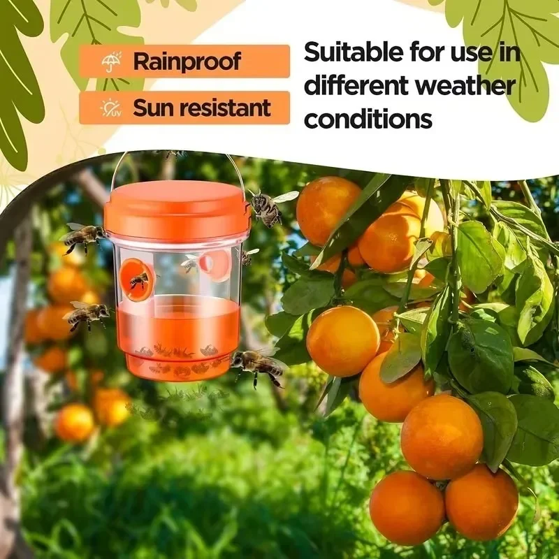 5/1PCS Large Wasp Traps Waterproof Hanging Hornets Trap for Indoor Outdoor Reusable Garden Fruit Fly Catcher Pest Control Tools