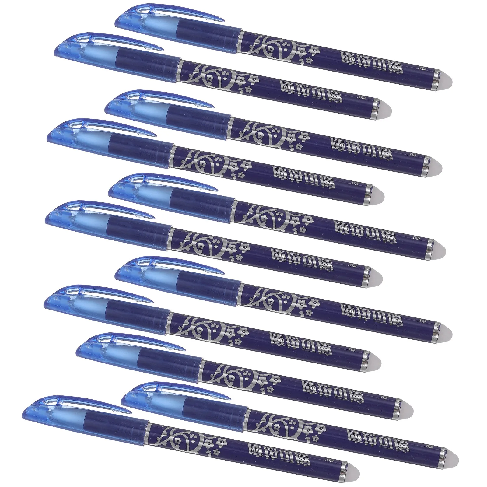 

12Pcs Blue Erasable Pen Set 0.5mm Fine Point Smooth Writing Quick Dry Ink for Students Note Taking Office Supplies