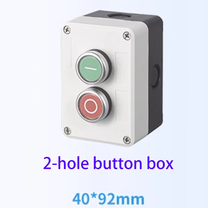 Equipment Elevator Low Voltage Two Holes Stop Plastic Pushbutton Control Box 22mm 1NO1NC Momentary Switches Button Control Box