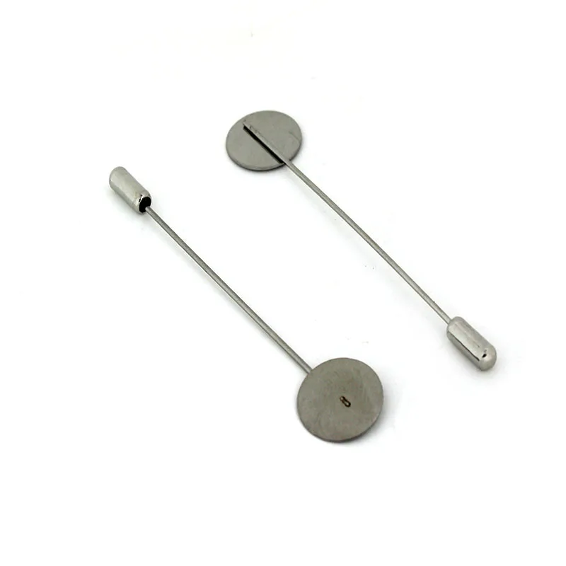 10 Stück 10-15mm Edelstahl Rohlinge für Broschen, Cabochon-Basen, Anstecknadeln und Sicherheitsnadeln für DIY Schmuckzubehör – Detail 4
