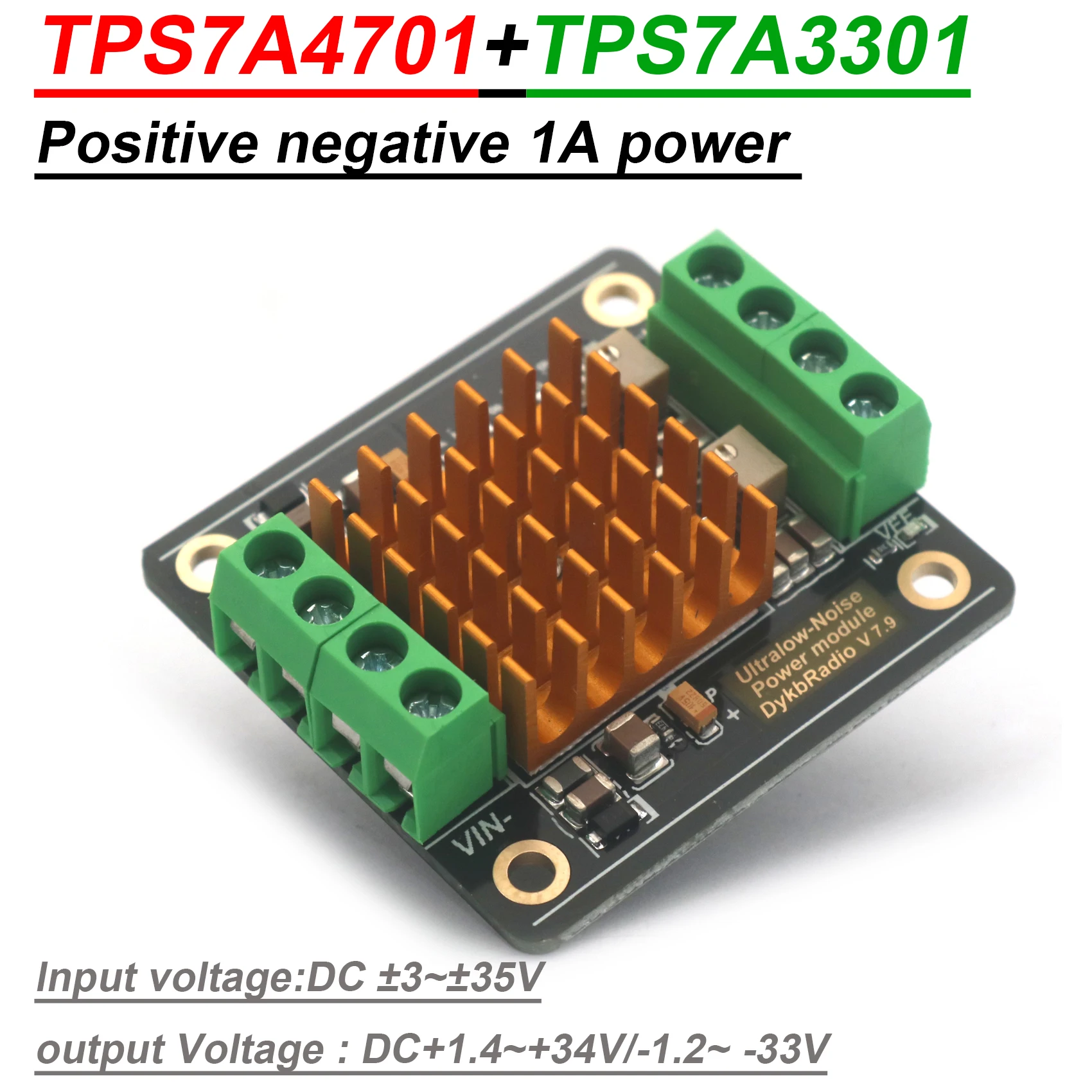 

TPS7A3301 TPS7A4701 RF Linear Power Supply Positive Negative Voltage Regulator DC 3V 5V 12V 15V 19V 24V CAR Audio Amplifier DAC