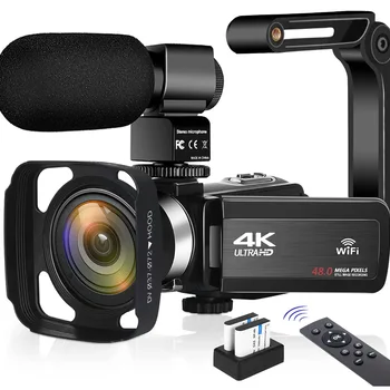 2 Battery 4K Ultra HD Video Camera WiFi DV Camera Digital Video Rotation Touch Digital Webcam for Youtube Tiktok 16X Zoom 2 Battery 4K Ultra HD Video Camera WiFi DV Camera Digital Video Rotation Touch Digital Webcam for Youtube Tiktok 16X Zoom