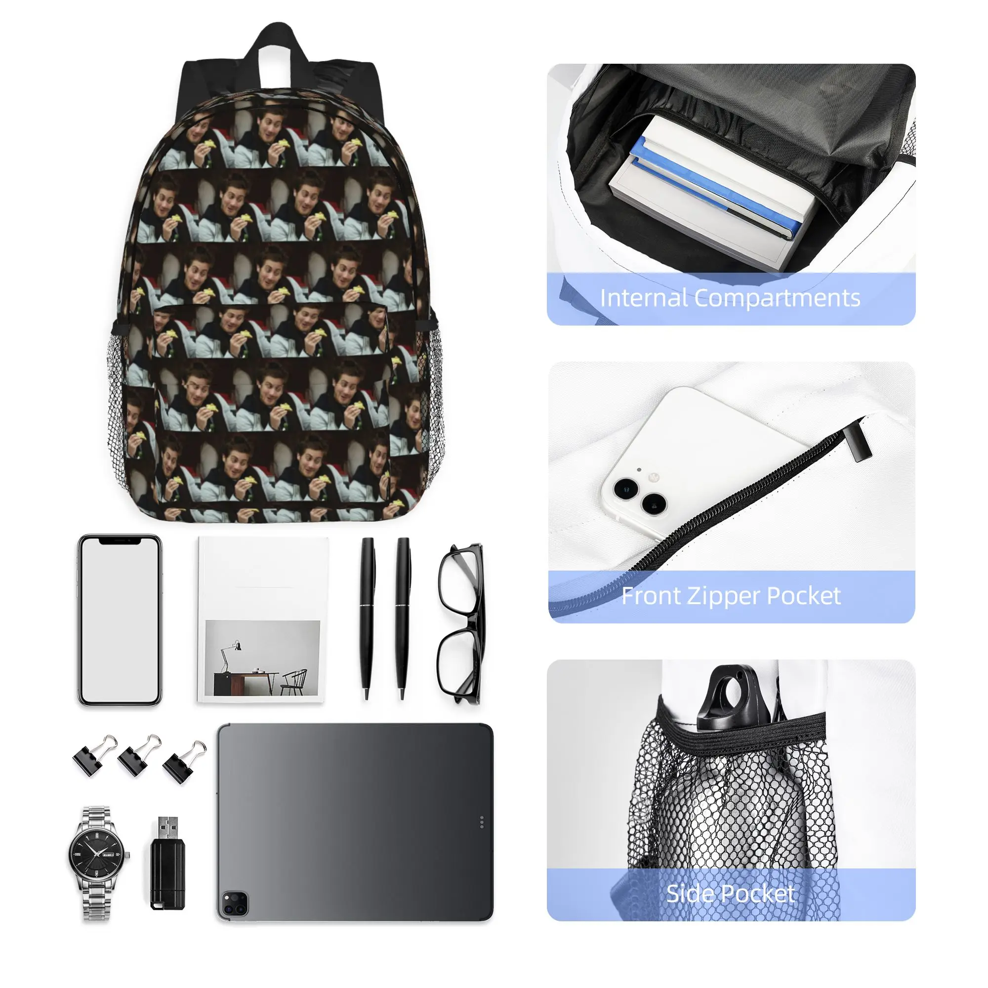 Jake Gyllenhaal 1 Backpack Hot Sale Daypack Large Capacity Boys Girls BookBag Shoulder Bags for Men Women School Bag