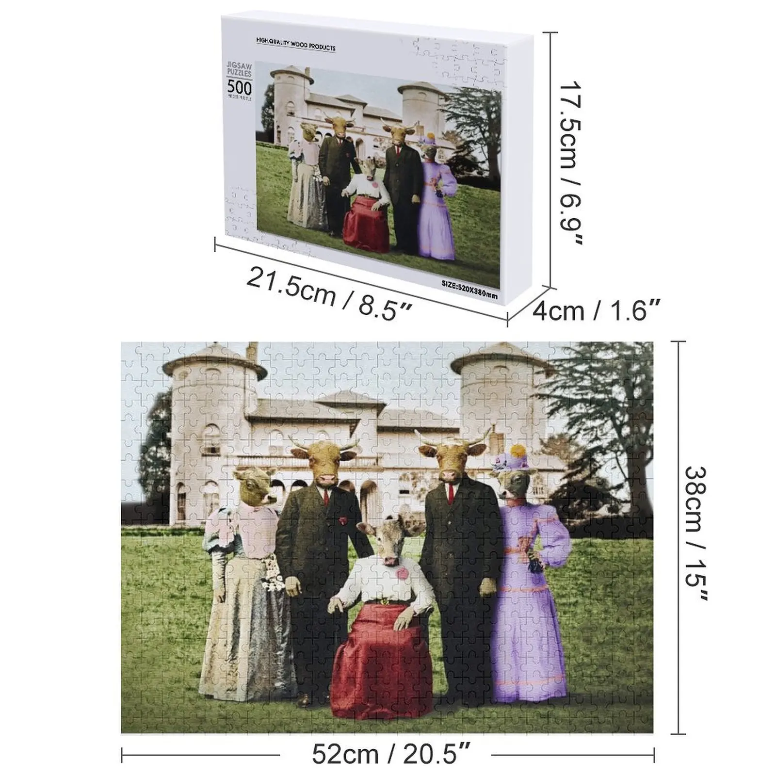 จิ๊กซอว์คาวทาวน์ แอบบีย์ ปรับแต่งชื่อได้ ของเล่นเด็ก จิ๊กซอว์สำหรับผู้ใหญ่