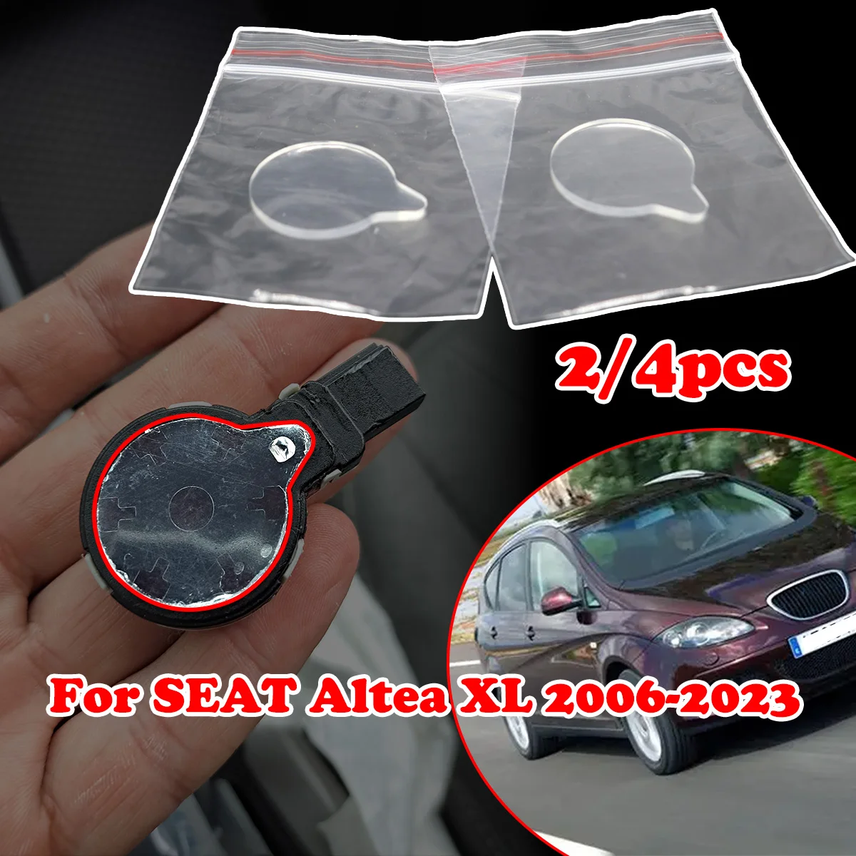 

Rain Light Sensor Gel Pad For SEAT Altea XL 2006-2023 Adhesive Film Silicone Cushion Windscreen Chip Fix Tape Car Accessories