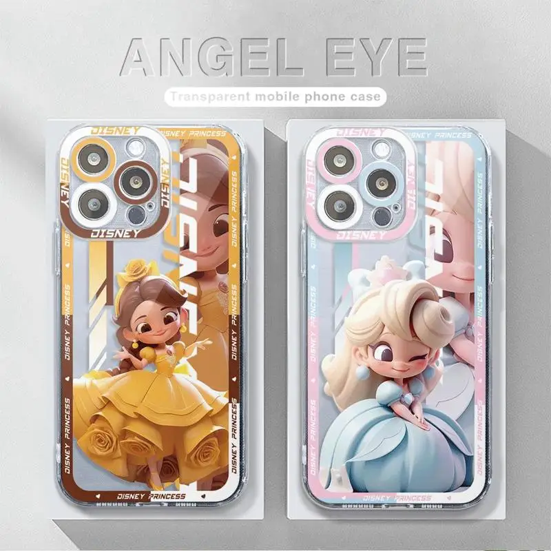 Disney Princess Art Case for OPPO A98 A94 A92 A78 A76 A74 A72 A58 A54 4G A55 A16 A17 A32 A57 A31 5G Transparent Soft Cover