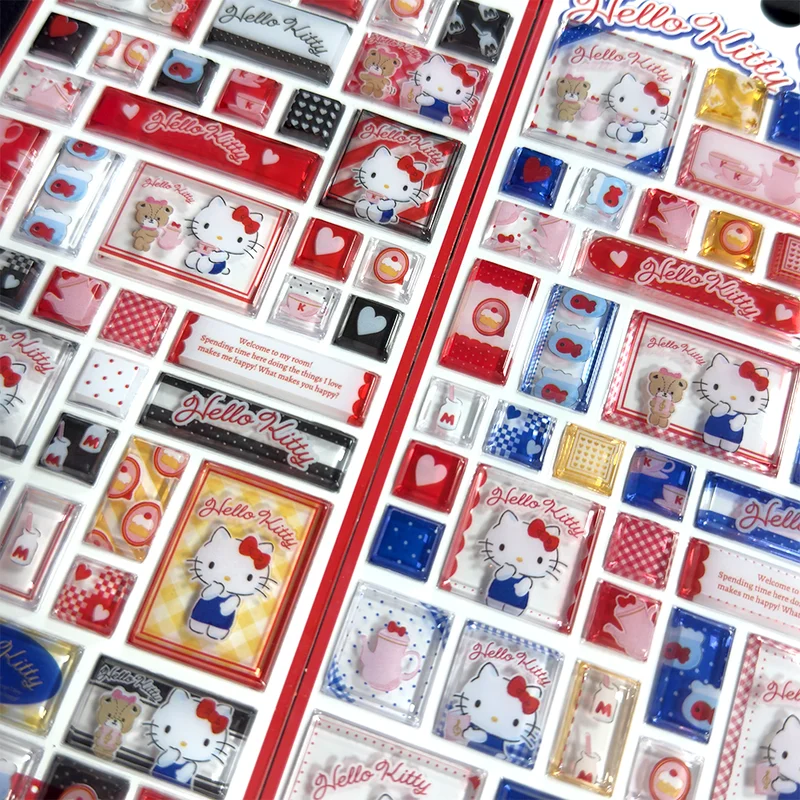 สติกเกอร์คริสตัล 3 มิติ ลายคิตตี้น่ารักแบบใหม่ สำหรับตกแต่งสมุดบันทึก โทรศัพท์ เครื่องเขียน แก้วน้ำ