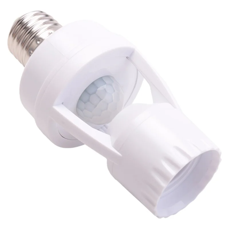 RISE-360 °   Base de lámpara con enchufe E27 de detección humana con sensor de movimiento infrarrojo IR, 3 uds CA 110-220V para iluminación LED