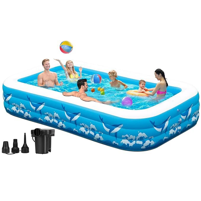 

Large 130"x72"x22" PVC Inflatable Swimming Pool Thickened Oversized Backyard Outdoor Garden Water Pool for Kids Adults Family