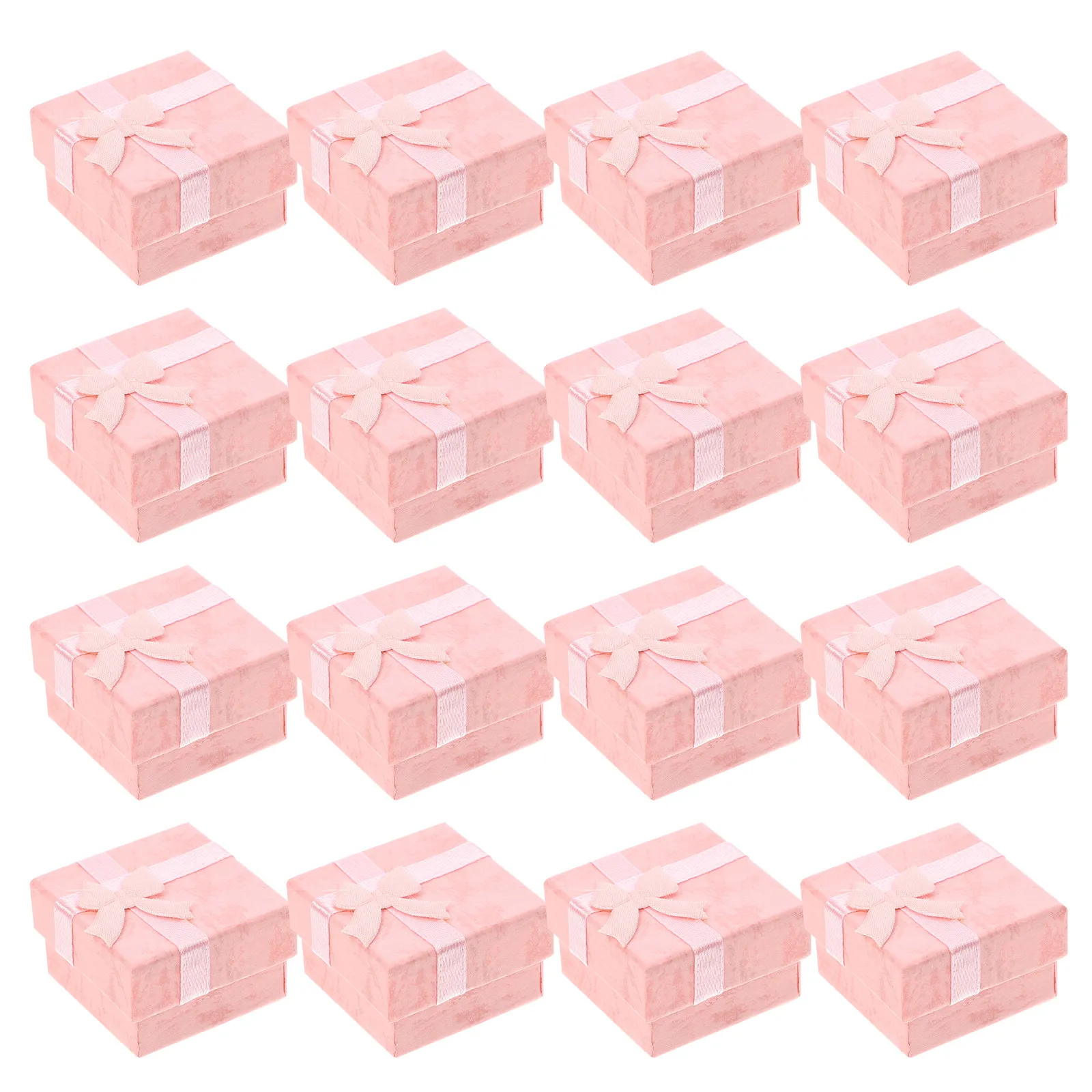 

Набор из 16 шкатулок для украшений в европейском стиле с бантом, небесно-голубой, модный органайзер для хранения и демонстрации колец