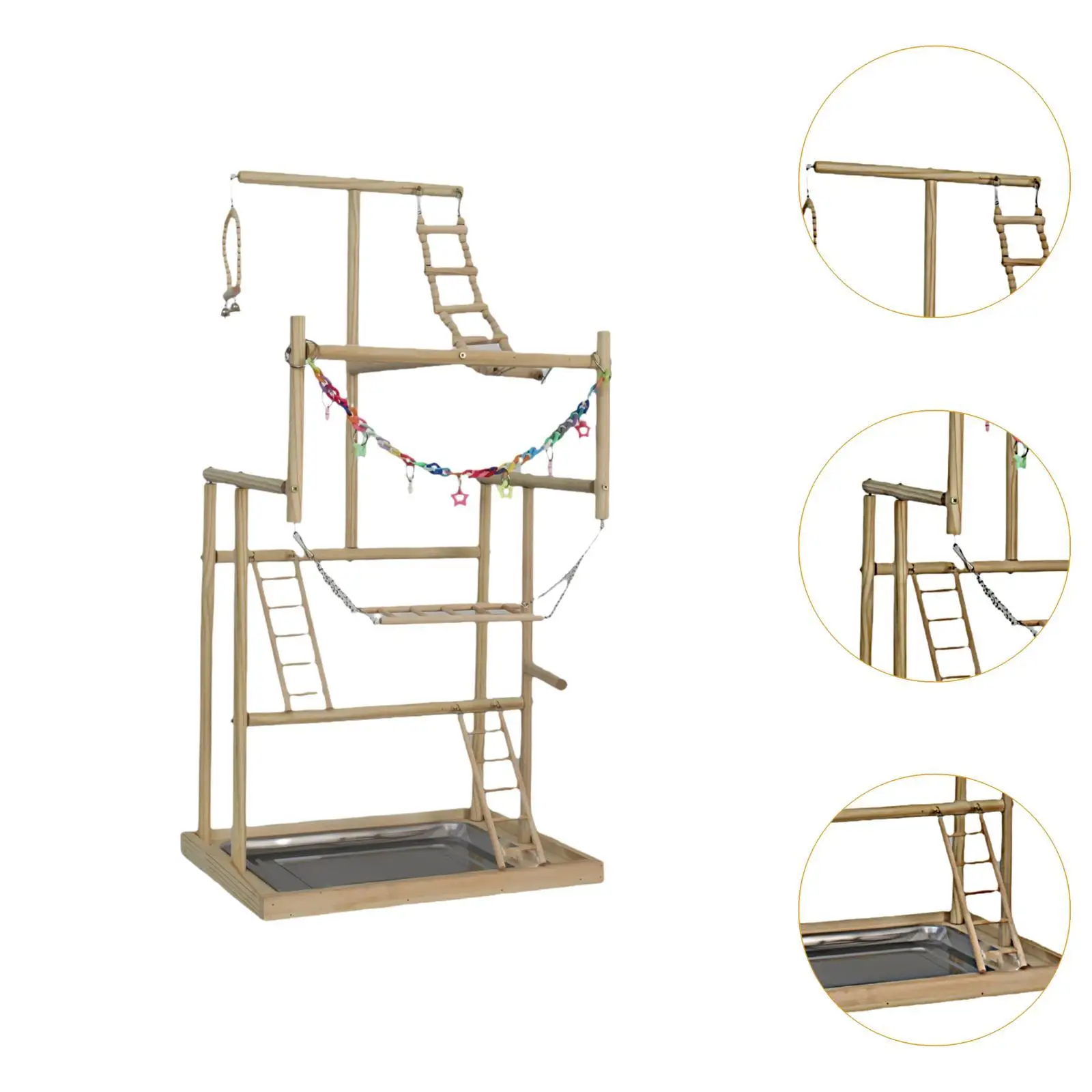 Soporte para juegos de loros y mascotas, soporte para juegos de pájaros, accesorios para jaula, juguete de gimnasio, soporte para percha para loros
