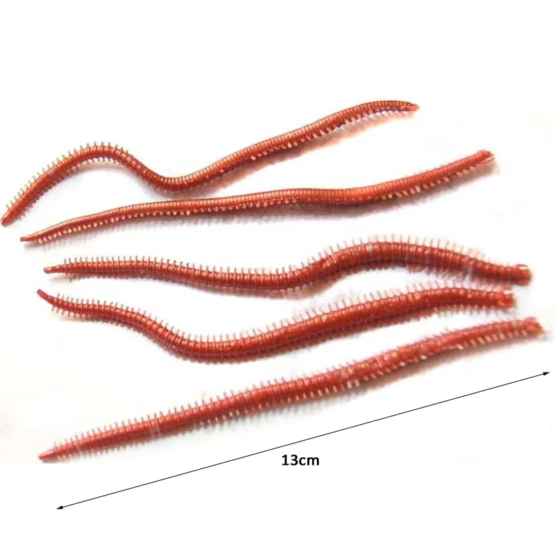 10 Pieces/20 Pieces/Batch 13cm Saltwater Sandworm Soft Bait Bait, Insect Bait, Fishy Smell Fishing Bait, Earthworm Shaker