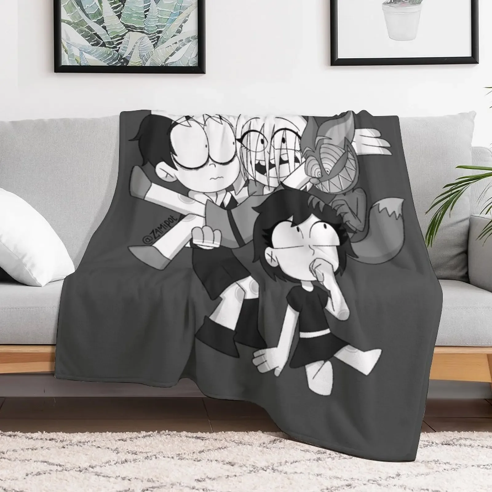 [Mentillness Kids] The Freaks Throw Blanket Warm Napping Blanket for Office Couch Bed