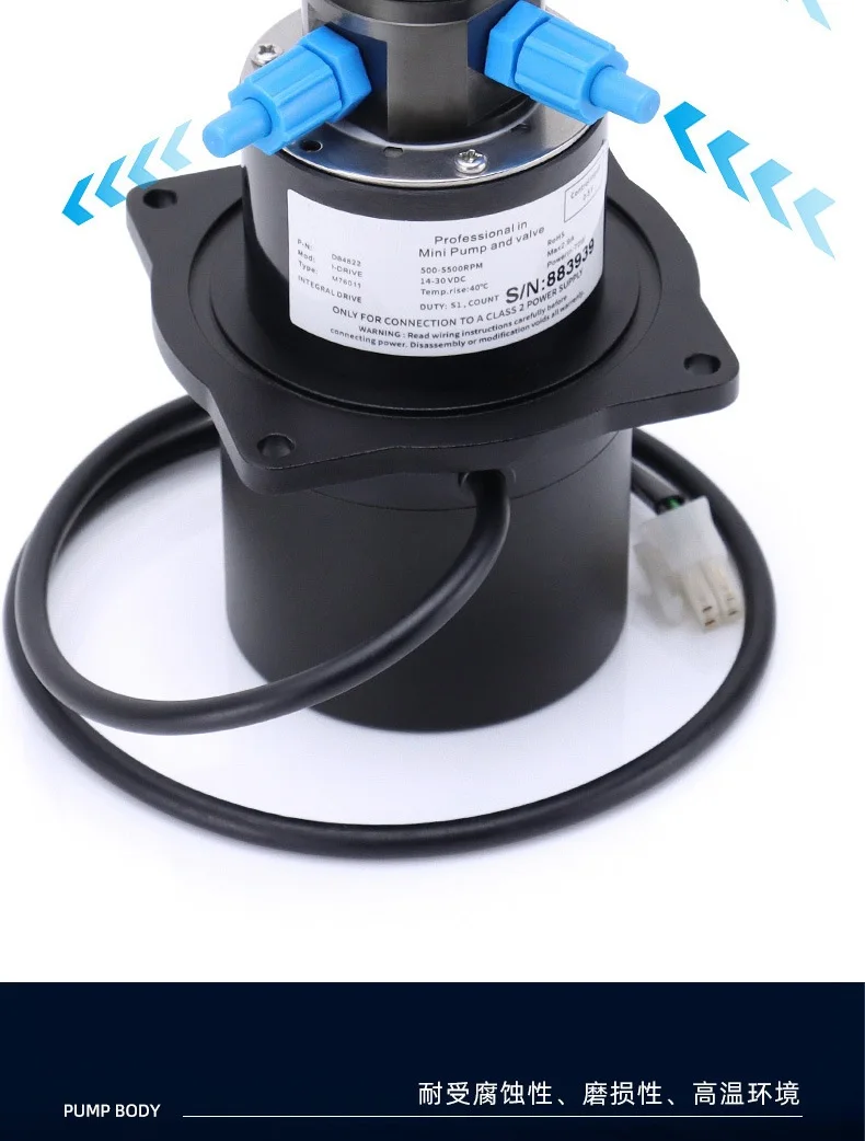 SOVOFLO MG042 Magnetic Gear Pump 0.37+0.48mL/Rev 1.8+2.4LPM 24V DC Wear-resistant for Abrasive Granular Liquid Pigment Solution