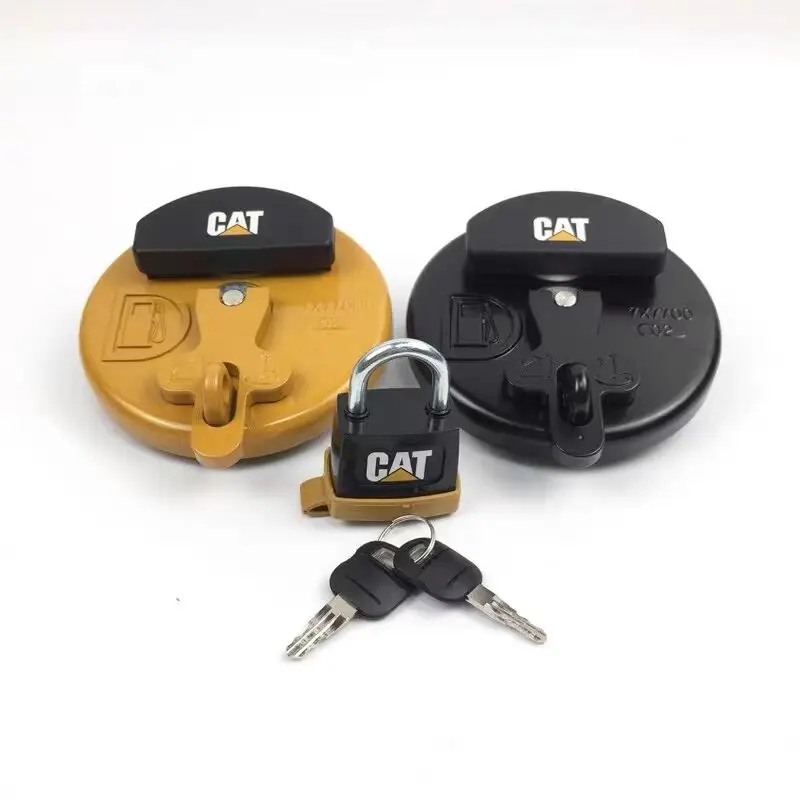 For Caterpillar oil cup CAT320D E320C E320B 323 336 Diesel Tank Cover Fuel Tank Cover Padlock