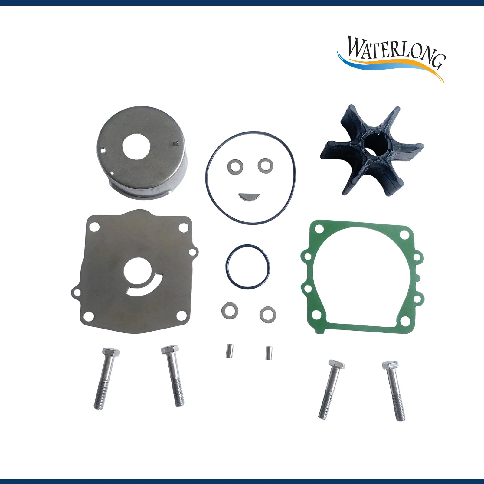 WATERLONG Impeller Kit perbaikan pompa air pengganti impeler untuk Yamaha Outboard 115HP 1987