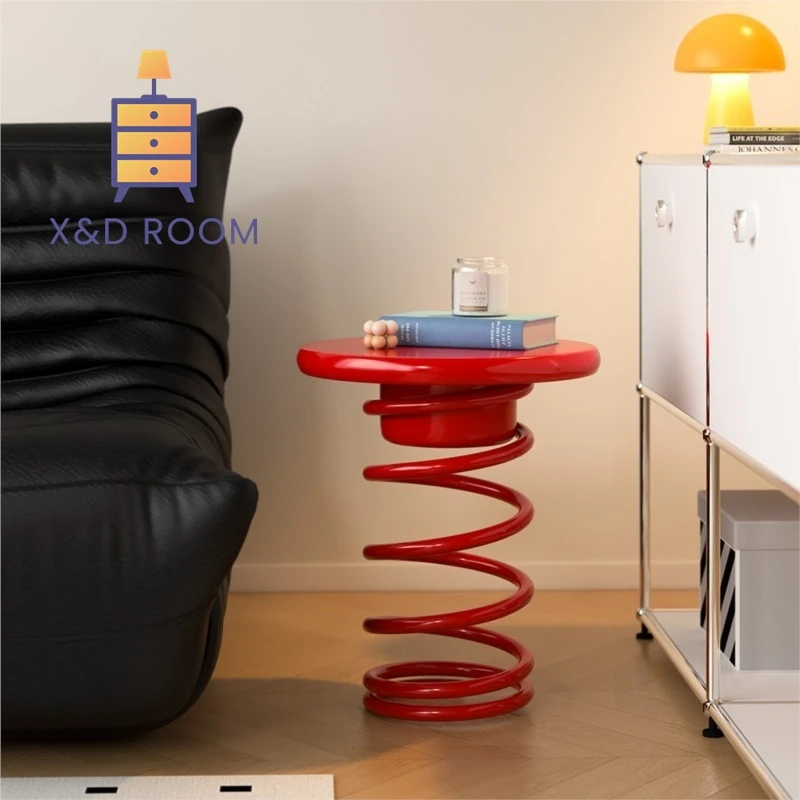 

XD креативный допаминовый столик с пружинным краем, минималистичная прикроватная тумбочка для спальни, скандинавский домашний диван для гостиной, кремовый журнальный столик