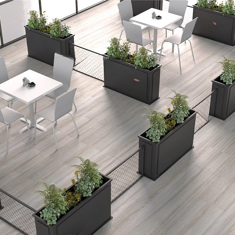 

Stainless steel outdoor flower box combined planting box municipal outdoor balcony coffee milk tea shop guardrail fence