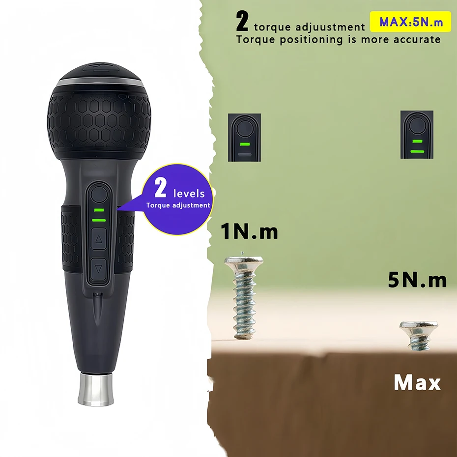 Ultra mini chave de fenda elétrica sem fio torque 5 ~ 15nm 1800mah li-ion 2 velocidades luz led carga rápida ferramenta portátil para reparo diy
