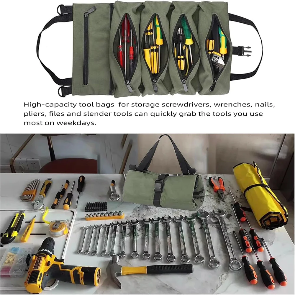 حقيبة أدوات جديدة حقيبة تخزين أدوات التمرير مناسبة للعمال المهندسين أدوات الصيانة التخييم حقيبة متعددة الوظائف قابلة للفصل