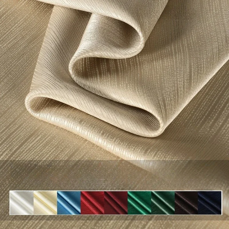 Heavy Duty Imported Vertical Stripe Vinegar Fabric with Vertical Texture and Glossy Satin Natural Plant-based Vinegar Fabric