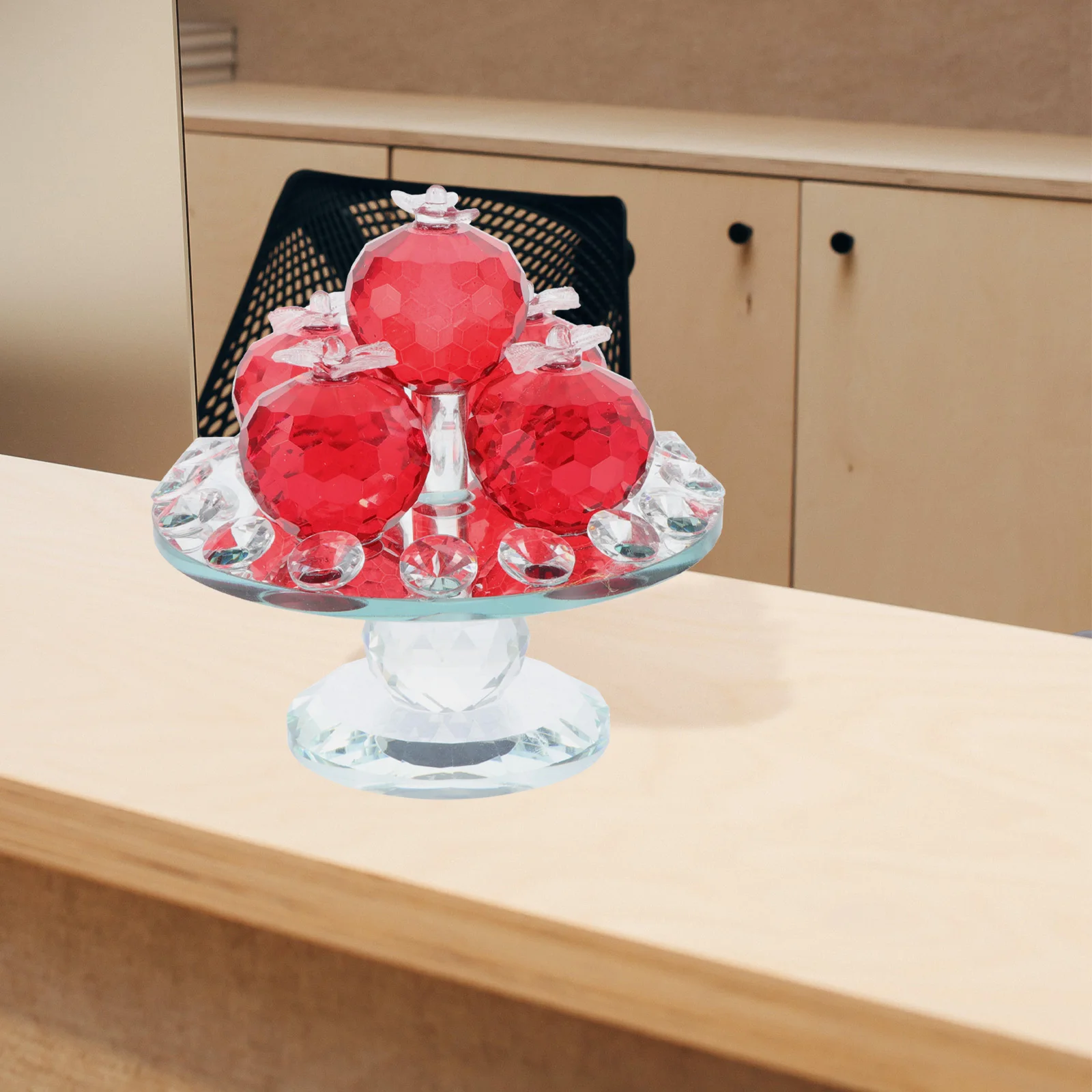 

Coffee Table Tray Creative Crystal Decor Housewarming Fruit Decoration Bowl Snacks Storage Stand Tabletop Kitchen Centerpiece