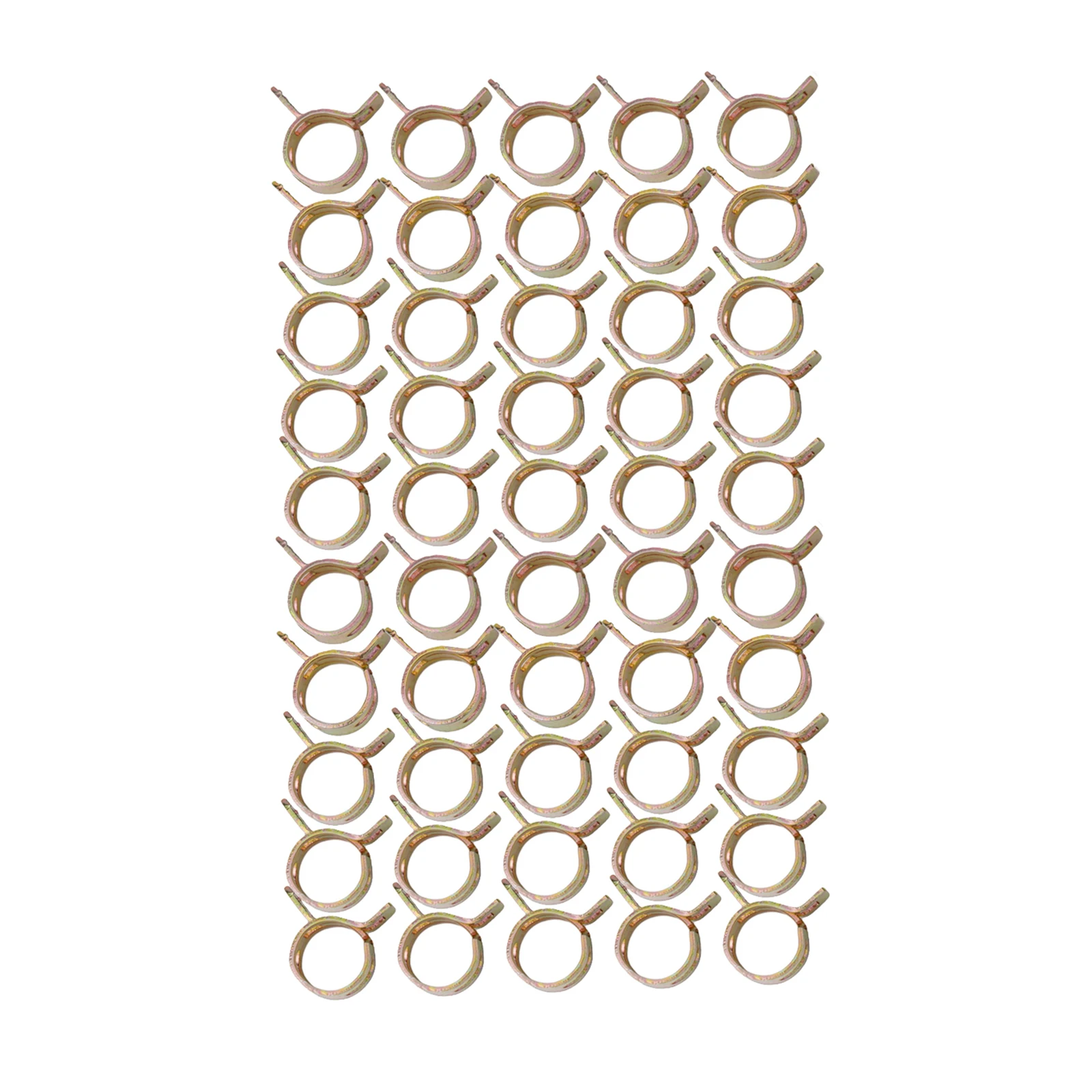 Spring Steel Hose Clamps 50pcs 3/8 inch 10mm for Fuel Line Vacuum Hose Silicone Hose Air Hose and Small Engine Applications
