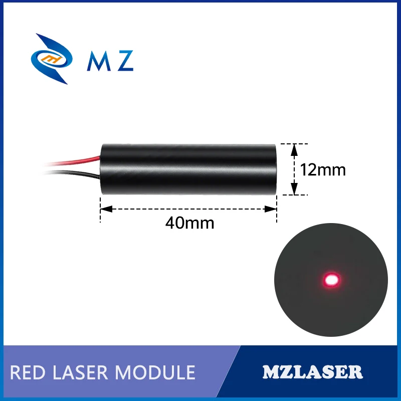 Compact Red Dot Laser Diode Module 660nm D12mm 50mW 100mW 3V 5V 12V 24V Industrial Grade Spot Laser for Woodworking Machinery