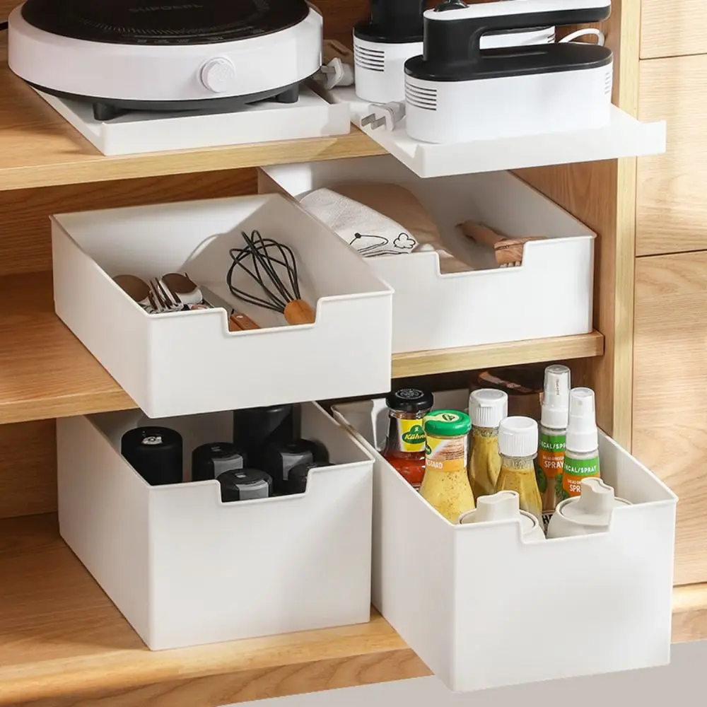 

Portable Pull Out Cabinet Drawer Organizer Slide Out Space Saving Storage Shelves Plastic Storage Rack