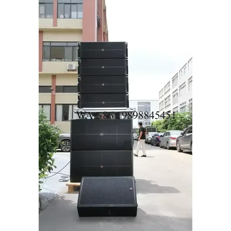 WMWMNU SX-210 15 Inch 2.0 Channel Active Sound Line Speaker Box LCD Wood Construction Commercial Home Use CE