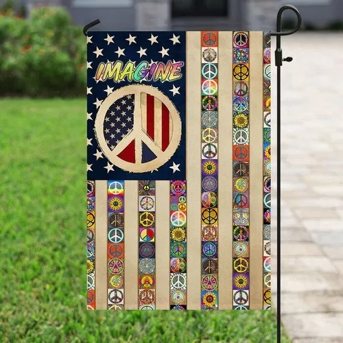Peace Sign Hippie Flag Graden Flag IIX WZZ yyi