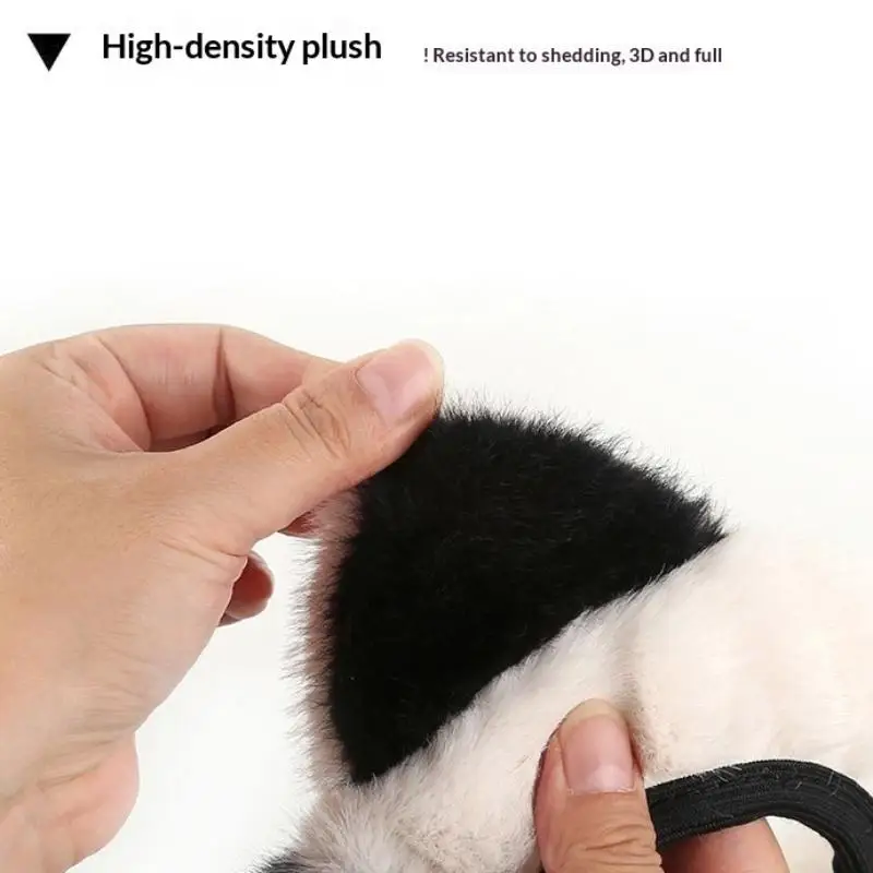 38cm Steering Wheel Cover Warm Fluffy Print Car Steering Wheel Sleeve Cat Ear Design Car Steering Wheel Wrap