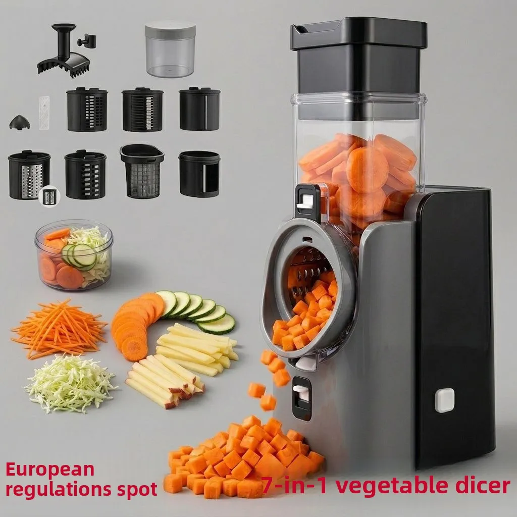 Multifunctional Electric Potato, Radish, Granulation, Slicing, Dicing, Vegetable Cutter, New Vegetable Cutting Artifact 220V