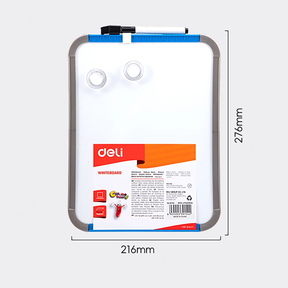 لوح مسح جاف مغناطيسي من ديلي، سبورة بيضاء صغيرة مقاس 8.5 × 11 بوصة مع قلم تحديد، إطار أرجواني، مثالي للخزائن والمكتب والمنزل